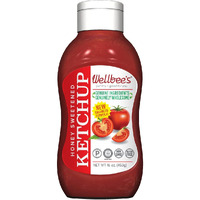 Wellbee's Honey Sweetened Ketchup - No Sugar Added - All Natural - 16 Oz - Paleo & Scd Friendly - No Additives - No Perservatives- Non Gmo - Gluten Free