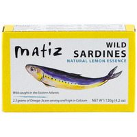 Matiz Espaa Wild Caught Sardines With Natural Lemon Essence (4.2 Oz.) Keto And Paleo Friendly (4.2 Ounce (Pack Of 5))