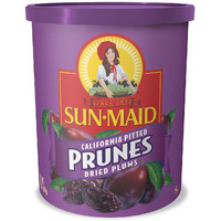 Sun-Maid California Sun-Dried Whole Pitted Prunes - 16 Oz Canister - Dried Plums - Dried Fruit Snack For Lunches, Snacks, And Natural Sweeteners
