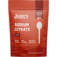 Judees Sodium Citrate - 1Lb (16Oz) Resealable Pouch | 100% Non-Gmo, Keto-Friendly, Gluten-Free & Nut-Free | Food Grade | Great For Molecular Gastronomy Cooking