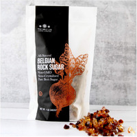 The Spice Lab Belgian Rock Sugar - 2 Pounds - Natural Real Beet Sugar - Brown Rock Sugar - Teavana Style Tea Sugar - Perfect Sugar Cube Or Amber Sugar Replacement - Natural Rock Sugar For Tea