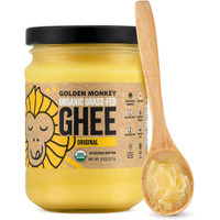 Golden Monkey Grass Fed Ghee Clarified Butter For Energy, Gut, And Immune Health Support - Organic Ghee Butter For Spread, Cooking, Baking, And Sauteing (8Oz)