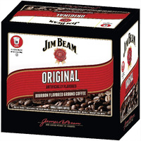 Jim Beam Original Bourbon Flavored Single Serve Medium Roast Grab Coffee, 18 Cups, Keurig 2.0 Compatible