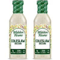 Walden Farms Coleslaw Dressing, 12 Oz. Bottle, Fresh And Delicious Salad Topping, Sugar Free 0G Net Carbs Condiment, Smooth And Creamy, 2 Pack