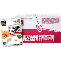 Steamed Bean Snack Series - Steamed Edamame (Water, Organic Soybeans, Sea Salt, Organic Rice Vinegar) - Box Of 10