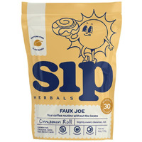 Sip Herbals Caffeine-Free, Dandelion Root Tea - Loose Leaf Coffee Alternative With Carob And Chicory - Organic Coffee Substitute - Cinnamon Roll (30 Servings)