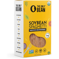 The Only Bean - Organic Soy Bean Spaghetti Pasta - High Protein, Keto Friendly, Gluten-Free, Vegan, Non-Gmo, Kosher, Low Carb, Plant-Based Bean Noodles - 8 Oz (1 Pack)