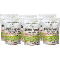 Nature Nates Popped Sorghum, Coconut Oil & Pink Himalayan Sea Salt - Organic, Keto & Gluten Free, Healthy Snacks, Better Than Popcorn, Made In Usa - 4.3 Ounce (Pack Of 6)