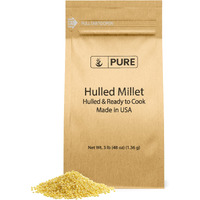 Pure Original Ingredients Hulled Millet (3 Lb) Whole Grain, Hulled & Ready To Cook, Healthy Substitute For Rice
