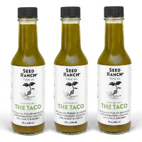 Seed Ranch Gourmet Everything But The Taco Hot Sauce, 3 Pack, Medium Heat - Vegan, Non-Gmo Taco Seasoning, No Preservatives Or Artificial Sugar, Authentic Taqueria Flavor In A Bottle