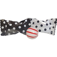 Polka Dot Peppermint Balls 100Ct - After Dinner Mints Individually Wrapped - Soft & Savory (Black And White)