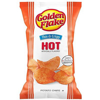 Golden Flake Hot Potato Chip 4.625Oz. (4Pack)