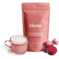 Blume Beetroot Latte | Energizing Beet Powder Blend With Clove, Cinnamon, & Ginger | Antioxident Rich And Caffeine Free | Vegan, Keto Friendly, & Gluten Free | 30 Servings