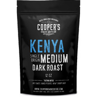 Kenya Aa Medium Dark Roast Coffee Beans, Single Origin Whole Bean Coffee, Full Bodied Gourmet Coffee - 12 Oz Bag
