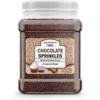 Unpretentious Chocolate Sprinkles, 4 Cups, Made With Real Cocoa, Decorative Dessert Topping