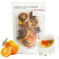 Kkokdam Fruit Tea & Flower Tea Set Sampler - Loose Leaf Tea Set, Fancy Tea Variety Pack, Korean Tea Sets, Unique Tea Gifts, Loose Leaf Teas - 6 Count