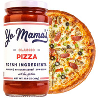 Yo Mama's Foods Keto Classic Pizza Sauce - Pack Of (1) - No Sugar Added, Low Carb, Vegan, Gluten Free, Paleo Friendly, And Made With Fresh Non-Gmo Tomatoes!