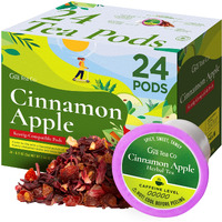 Gya Tea Co Cinnamon Apple Herbal Tea K Cups For Keurig (24 Ct) - Decaf Tea K Cups For Keurig - Start Day With Tea Pods For Keurig - Fruit Tea & Herbal Tea K Cup Tea Pods For Keurig 2.0 & 1.0 Tea Gifts