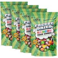 Fusion Select 480G Rainbow Bean Candy - Assorted Freeze Dried Candy Pack With Sour Flavors - Dehydrated, Crunchy, Colorful Treats & Snacks For Kids & Adults - Packed In A Resealable Pouch