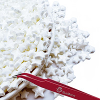 Se Si&Moos White Star Sprinkles Edible White Stars For Cake Decorating Star Icing Decorations Edible Stars Large And Small Edible Cake Decorations White Sprinkles For Cake,Cupcakes 3 Oz With Tweezers