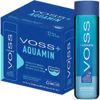 Voss+ Aquamin Enhanced Water - Pack Of 12 Bottles, 850Ml Each - Purified Hydrating Water - 74 Trace Minerals & Electrolytes - Perfect For Active Lifestyles, At The Gym & On Hot Days - Recycled Pet Bottle