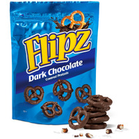 Flipz Dark Chocolate Covered Pretzels (4 Ounce, Pack Of 6), Perfect Sweet, Salty, & Crunchy Snack For Adults And Kids