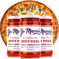 Yo Mama's Foods Keto Spicy Pizza Sauce - Pack Of (3) 12.5 Ounce Jars - Vegan, No Sugar Added, Low Carb, Low Sodium, Gluten Free, Paleo, And Made With Fresh Non-Gmo Tomatoes!