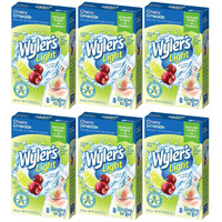 Wyler's Light Singles To Go, Cherry Limeade Water Drink Mix, 48 Total Powder Drink Mix Packets (Pack Of 6)