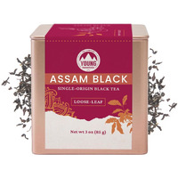 Young Mountain Tea Organic Assam Loose Leaf Tea, Robust, Full-Bodied, Malty Flavor From Northeastern India, Single-Origin Black Tea, 3 Oz Tin