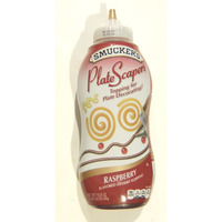 Smucker's Platescraper Plate Decorating Dessert Topping (19.5 Ounce Squeezable Bottle) (Raspberry)