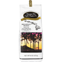 Hawaiian Isles Coffee Breakfast Blend, Light Roast Ground Coffee,10% Hawaiian Coffee Blend, Roasted With Aloha - 8 Ounce Bag