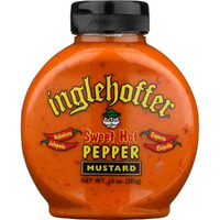 Inglehoffer Sweet Hot Pepper Mustard, 10 Ounce Squeeze Bottle