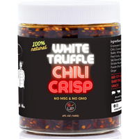 Sauce Up 100% Natural Artisan Chili-Crisp 6Oz- Premium 13 Ingredients, Vegan, Keto, Gf, Zero Msg, Flavor Bomb, Crafted In Nyc(Hot, Sweet, Crispy, Umami, Smoky, Savory)- Good On Anything Chili Sauce (White Truffle)