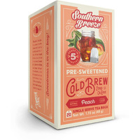 Southern Breeze Cold Brew Sweet Tea Peach Iced Tea With Black Tea And Zero Carbs Zero Sugar, 20 Individually Wrapped Tea Bags Southern Sweet Tea Iced Tea Beverage
