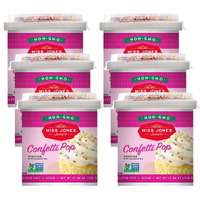 Miss Jones Baking 90% Organic Birthday Buttercream Frosting, Perfect For Icing And Decorating, Vegan-Friendly: Confetti Pop (Pack Of 6)