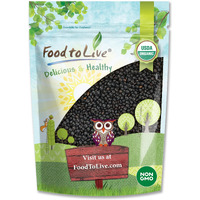 Food To Live Organic Black Lentils, 1 Pound - Non-Gmo, Whole Dry Pulses, Raw, Sproutable, Kosher, Vegan, Bulk Legumes, Black Masoor Daal. Rich In Thiamin, Folate, Protein. Great For Tacos, Soups