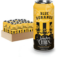 Blue Durango Iced Tea - Long Arm Citrus - Black Tea, Lemon, Prickly Pear, Pomegranate - Low Sugar, Non-Gmo, No Artificial Sweeteners, Gluten-Free - All Natural Ingredients - 16 Oz Cans (12 Pack)