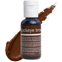 Chefmaster Buckeye Brown Liqua-Gel Food Coloring | Vibrant Color | Professional-Grade Dye For Icing, Frosting, Fondant | Baking & Decorating | Fade-Resistant | Easy-To-Use | Made In Usa | 0.70 Oz