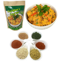 Chef Lilian's Egusi Kit- Nigerian West African Food Kit With Ground Melon Seeds (Egusi), Dehydrated Spinach, Traditional Seasoning Powder, Hot Chili Powder Soup, Mix 4 Servings (Pack Of 2)