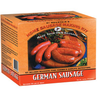 Hi Mountain Seasonings | German Sausage Making Kit | Includes Sausage Seasoning, Cure Natural Hog Casings, And Simple-To-Follow Directions | Creates 30 Lbs Of Delicious German Sausage