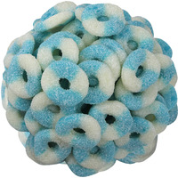 Smarty Stop Mini Sour Gummy Rings Candy Gummiroos (Blue Raspberry, 2.2 Pound (Pack Of 1))