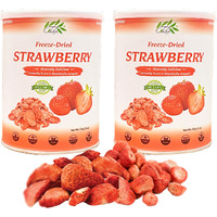 Chavi Freeze-Dried Strawberry - Pack Of 2 X 2 Oz - Healthy 1 Ingredient Superfood - No Added Sugars Or Preservatives - Non-Gmo, Vegan, Gluten-Free | Long Shelf Life | 2 Cans