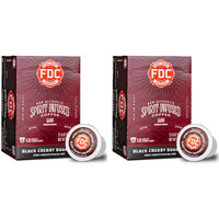 Fire Department Coffee - Black Cherry Bourbon Coffee K Cups - Gives Back To Firefighters - Bourbon Infused Coffee Pods - Roasted In The Usa - Veteran Owned - 24 Single Pods