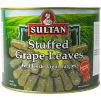 Sultan Vegetarian Stuffed Grape Leaves, Precooked Premium Dolma, Dolmades. Perfect For Mezze Platter, Serve Hot Or Cold, Appetizer Or Entr  E! 4.37 Lb