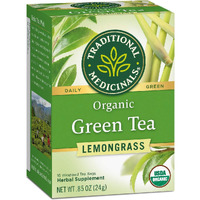 Traditional Medicinals Organic Green Tea Lemongrass Herbal Tea, Health Support, (Pack Of 1) - 16 Tea Bags