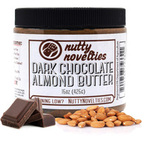 Nutty Novelties Dark Chocolate Almond Butter - High Protein, Sweet Almond Butter - All-Natural, Dark Chocolate Almond Butter Free Of Cholesterol & Preservatives - Vegan Almond Butter - 15 Ounces