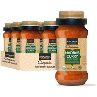 Khazana Organic Madras Curry Indian Simmer Sauce - 6 X 12.7Oz Jars | Non-Gmo, Vegan, Gluten Free, Kosher | Authentic Indian Meals Made Easy At Home!