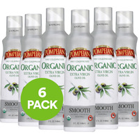 Pompeian Usda Certified Organic Smooth Extra Virgin Olive Oil Non-Stick Cooking Spray, First Cold Pressed, Delicate Flavor, Perfect For Saut  Ing & Stir-Frying, No Propellants, 5 Fl. Oz.,(Pack Of 6)