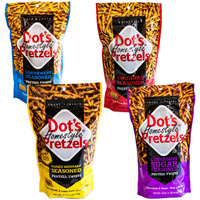 Dot's Cinnamon Sugar Pretzel Twists - Variety Pack - Original, Honey Mustard, Southwest - 4, 16Oz Bags
