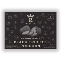 Regalis Microwavable Black Truffle Popcorn, Non-Gmo Kernels, Real Black European Truffle, 3 Bags